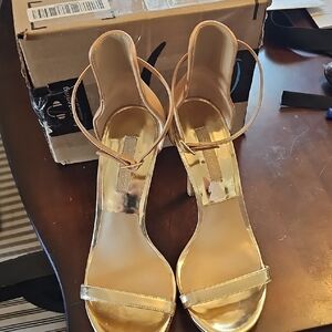 Michael Kors Gold Strappy Heels